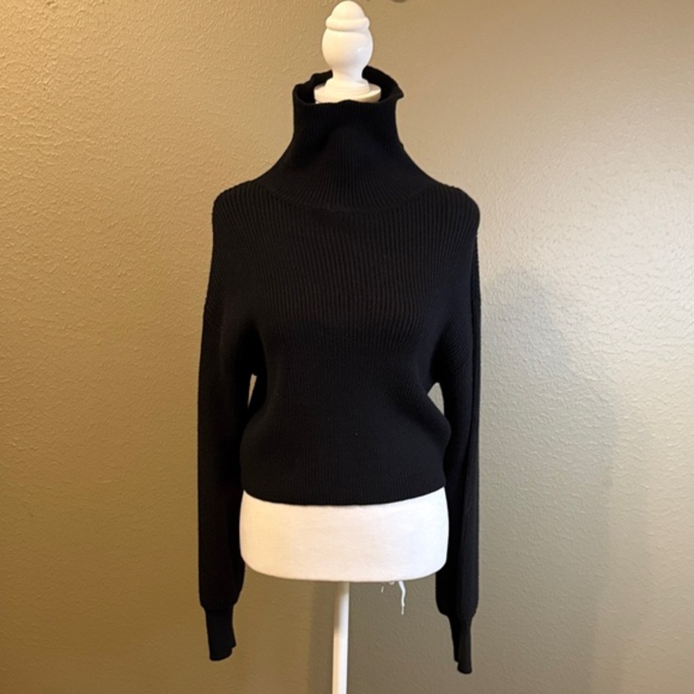 Blue Rain Black Turtleneck Sweater